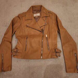 Micael Kors Tan Leather Jacket